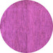 Round Abstract Purple Modern Rug, abs138pur