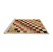 Sideview of Machine Washable Abstract Chrome Gold Yellow Rug, wshabs139