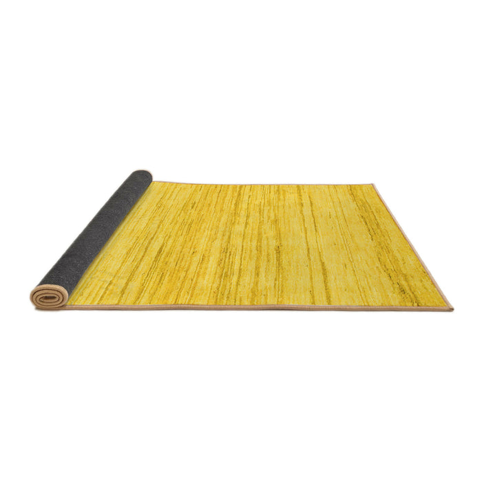 Sideview of Solid Yellow Modern Rug, abs1390yw