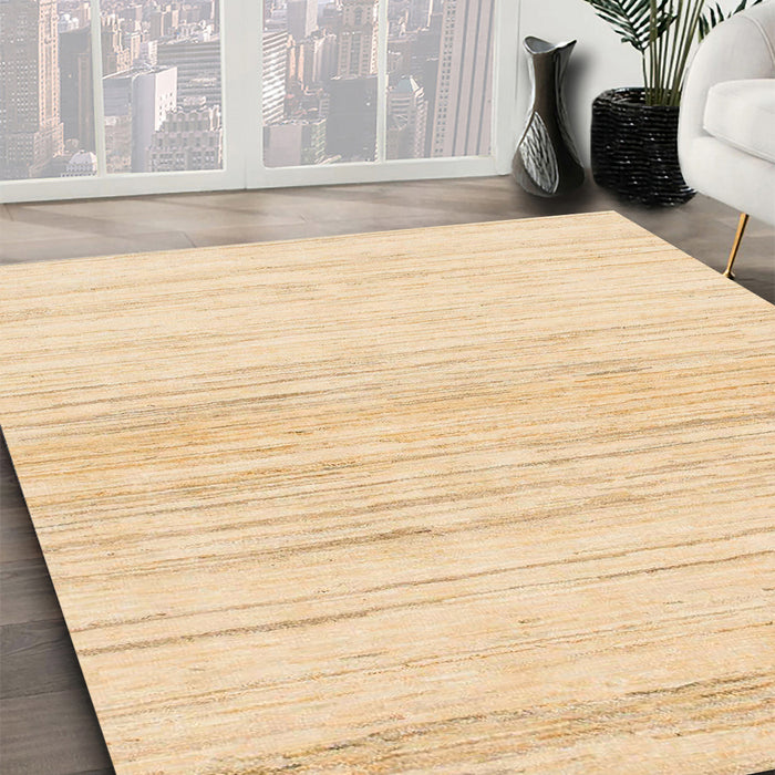 Machine Washable Abstract Sun Yellow Rug in a Family Room, wshabs1390