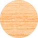 Round Machine Washable Solid Orange Modern Area Rugs, wshabs1390org