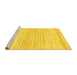 Sideview of Machine Washable Solid Yellow Modern Rug, wshabs1390yw