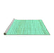 Sideview of Machine Washable Solid Turquoise Modern Area Rugs, wshabs1390turq