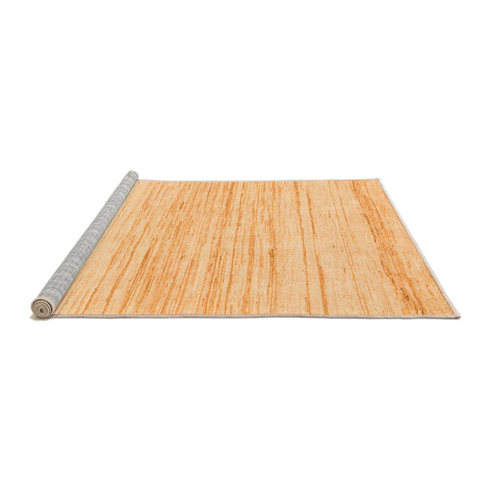 Sideview of Machine Washable Solid Orange Modern Area Rugs, wshabs1390org