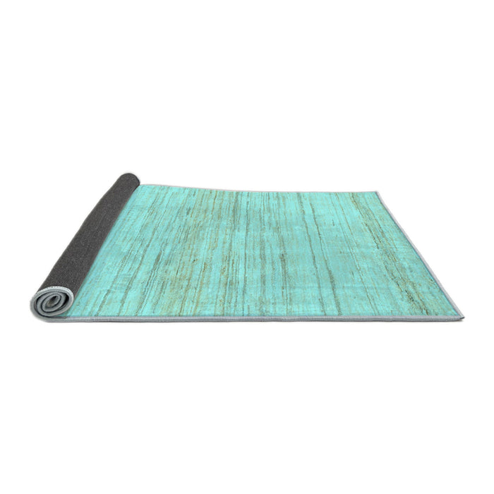 Sideview of Solid Light Blue Modern Rug, abs1390lblu