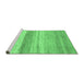 Sideview of Machine Washable Abstract Emerald Green Modern Area Rugs, wshabs1391emgrn