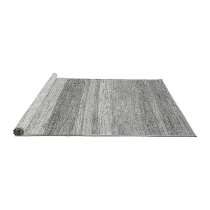 Sideview of Machine Washable Abstract Gray Modern Rug, wshabs1391gry