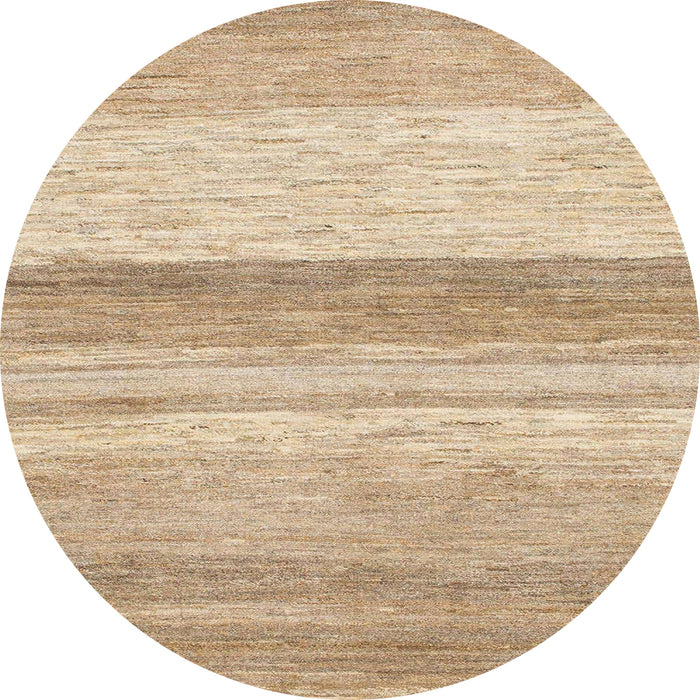 Round Abstract Brown Modern Rug, abs1391