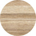 Round Abstract Brown Modern Rug, abs1391