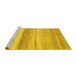 Sideview of Machine Washable Abstract Yellow Modern Rug, wshabs1391yw