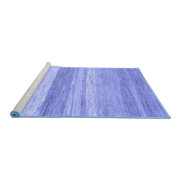 Sideview of Machine Washable Abstract Blue Modern Rug, wshabs1391blu