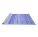 Sideview of Machine Washable Abstract Blue Modern Rug, wshabs1391blu