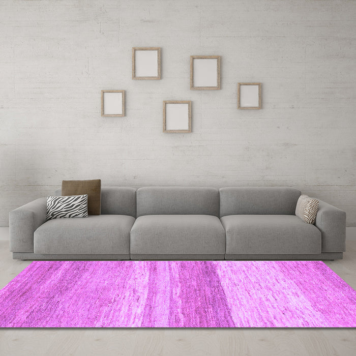 Machine Washable Abstract Purple Modern Area Rugs in a Living Room, wshabs1391pur