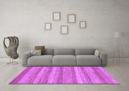 Machine Washable Abstract Purple Modern Area Rugs in a Living Room, wshabs1392pur