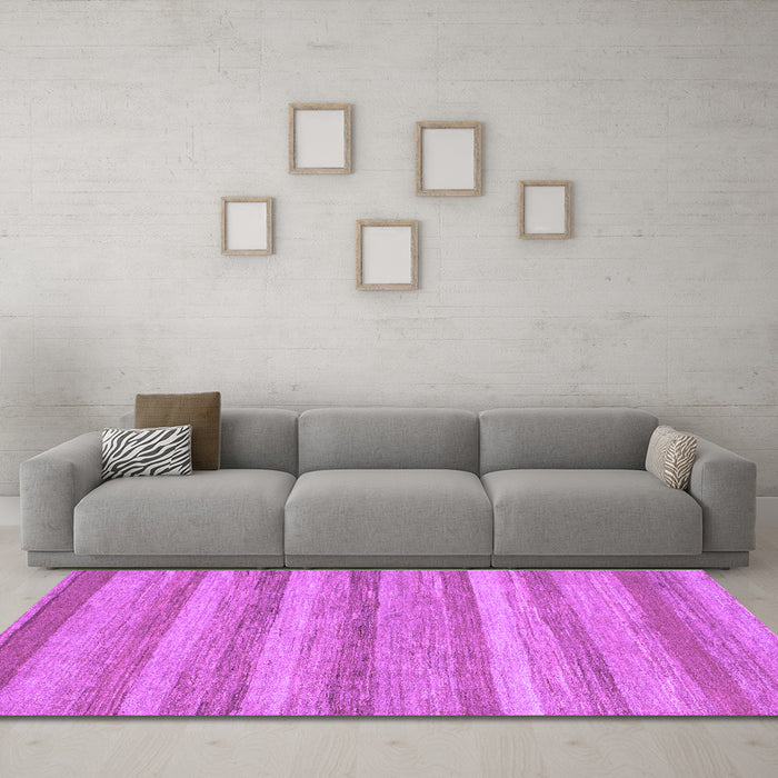 Machine Washable Abstract Purple Modern Area Rugs in a Living Room, wshabs1392pur