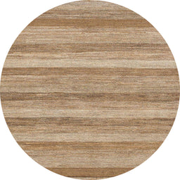 Round Machine Washable Abstract Brown Sugar Brown Rug, wshabs1392