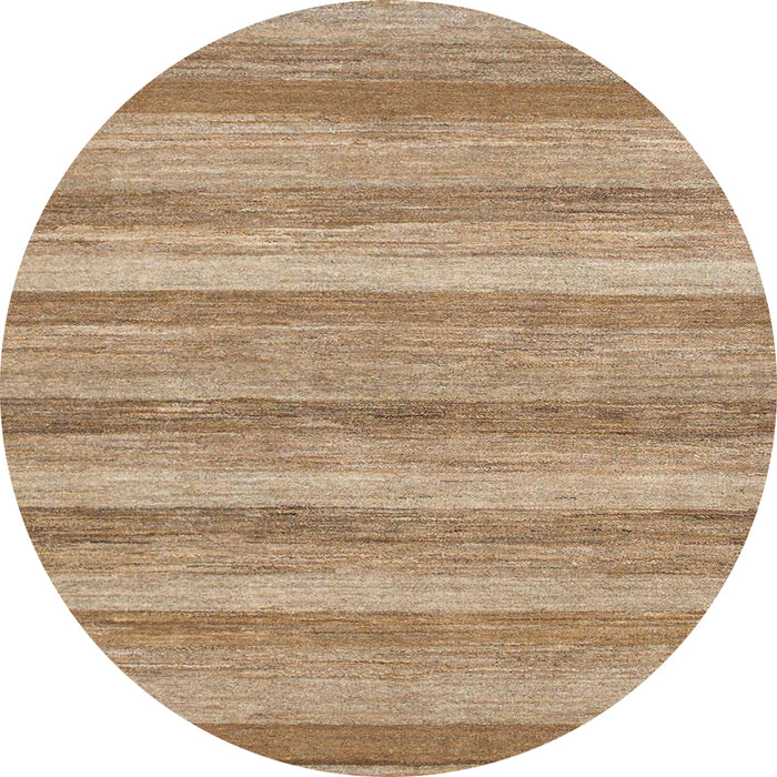 Round Abstract Brown Modern Rug, abs1392
