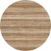 Round Abstract Brown Modern Rug, abs1392