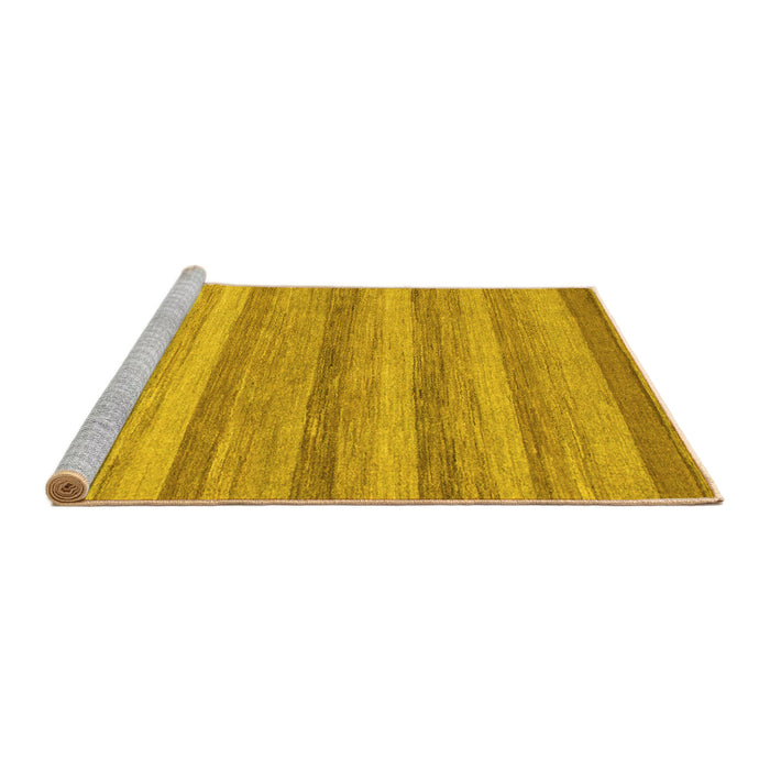 Sideview of Machine Washable Abstract Yellow Modern Rug, wshabs1392yw