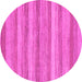 Round Abstract Pink Modern Rug, abs1392pnk