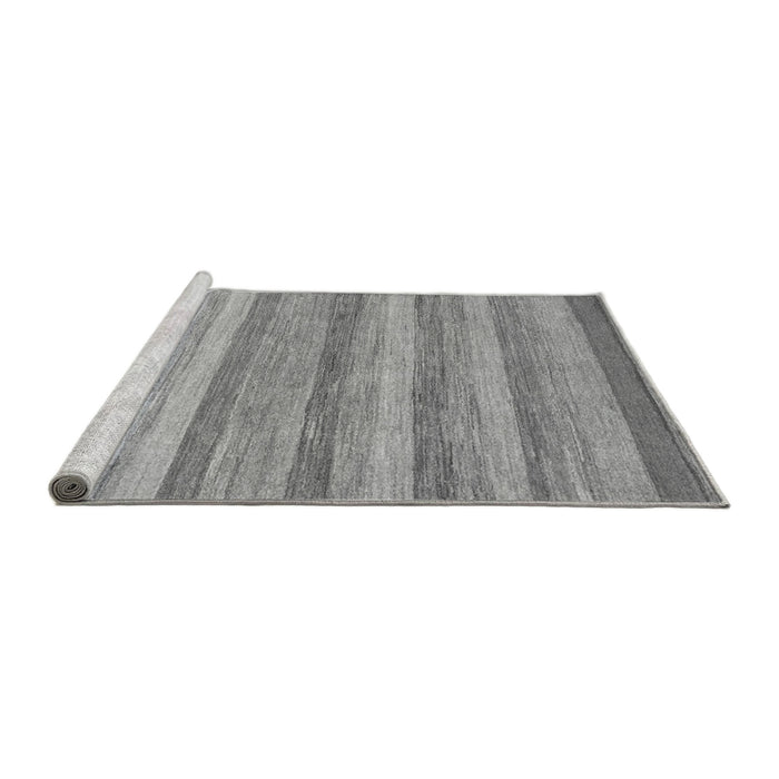 Sideview of Machine Washable Abstract Gray Modern Rug, wshabs1392gry