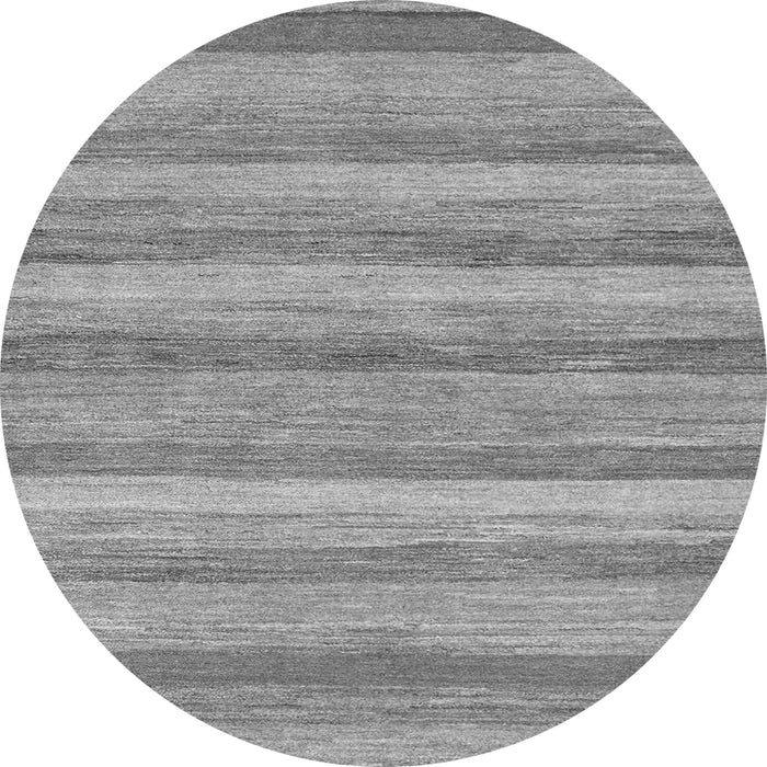 Round Machine Washable Abstract Gray Modern Rug, wshabs1392gry