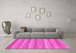 Machine Washable Abstract Pink Modern Rug in a Living Room, wshabs1392pnk