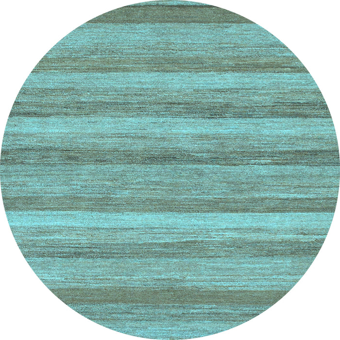 Round Machine Washable Abstract Light Blue Modern Rug, wshabs1392lblu