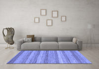 Machine Washable Abstract Blue Modern Rug, wshabs1392blu