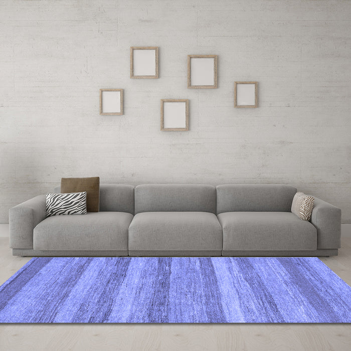Machine Washable Abstract Blue Modern Rug in a Living Room, wshabs1392blu