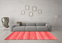 Machine Washable Abstract Red Modern Rug, wshabs1392red