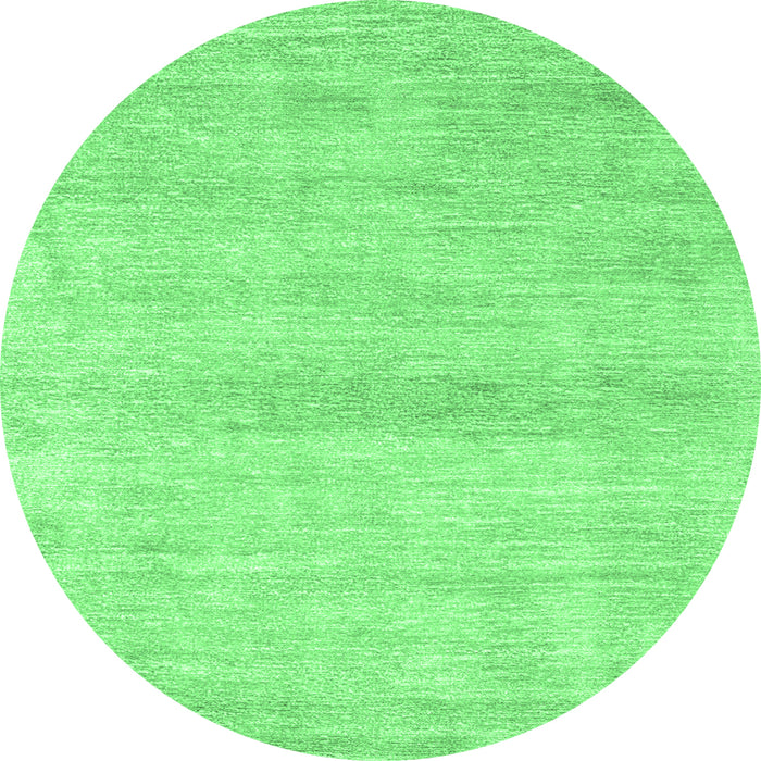 Round Abstract Emerald Green Modern Rug, abs1393emgrn
