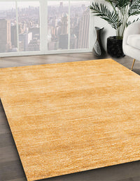 Abstract Chrome Gold Yellow Modern Rug, abs1393