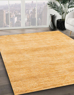 Abstract Chrome Gold Yellow Modern Rug in Family Room, abs1393
