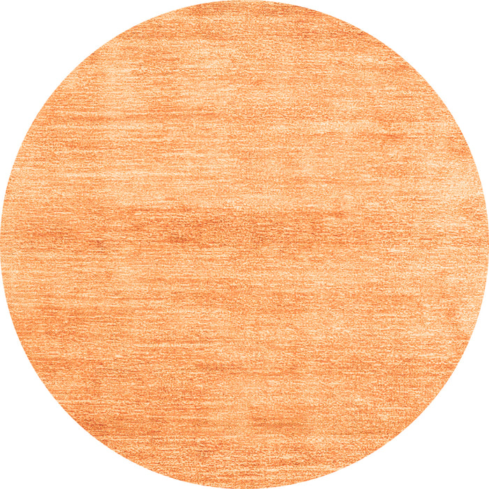 Round Abstract Orange Modern Rug, abs1393org