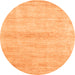 Round Abstract Orange Modern Rug, abs1393org