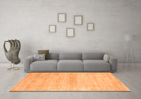 Machine Washable Abstract Orange Modern Rug, wshabs1393org