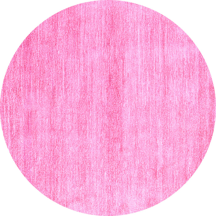 Round Abstract Pink Modern Rug, abs1393pnk