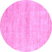 Round Abstract Purple Modern Rug, abs1393pur