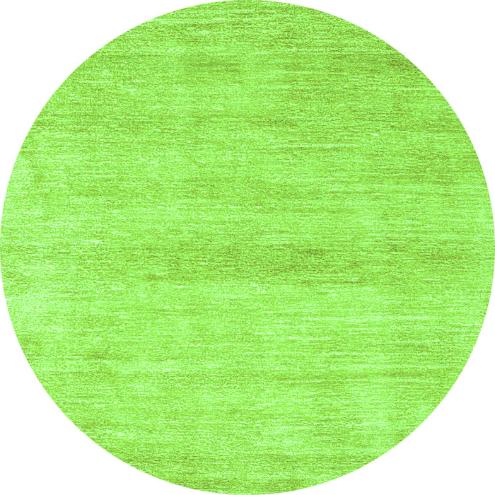 Round Abstract Green Modern Rug, abs1393grn
