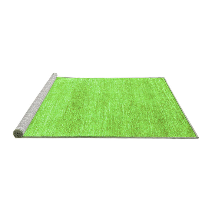 Sideview of Machine Washable Abstract Green Modern Area Rugs, wshabs1393grn