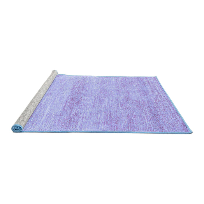 Sideview of Machine Washable Abstract Blue Modern Rug, wshabs1393blu