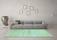 Machine Washable Abstract Light Blue Modern Rug, wshabs1393lblu