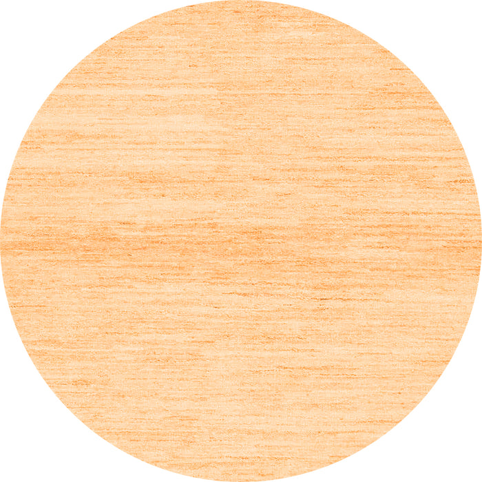 Round Solid Orange Modern Rug, abs1394org