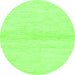 Round Solid Green Modern Rug, abs1394grn