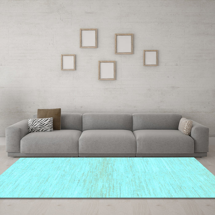 Machine Washable Solid Light Blue Modern Rug in a Living Room, wshabs1394lblu