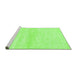 Sideview of Machine Washable Solid Green Modern Area Rugs, wshabs1394grn