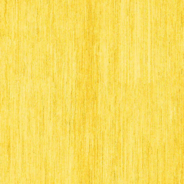 Square Machine Washable Solid Yellow Modern Rug, wshabs1394yw