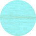 Round Machine Washable Solid Light Blue Modern Rug, wshabs1394lblu