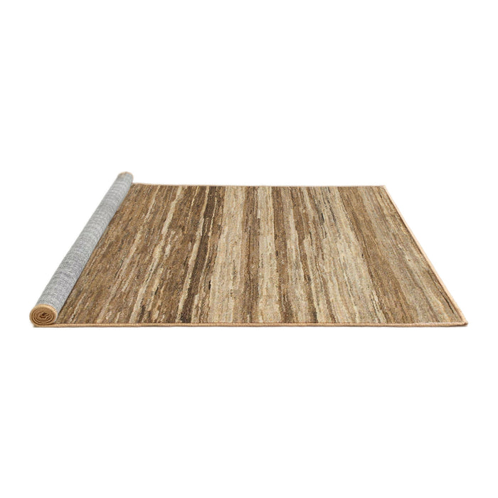 Sideview of Machine Washable Abstract Sandy Brown Rug, wshabs1395